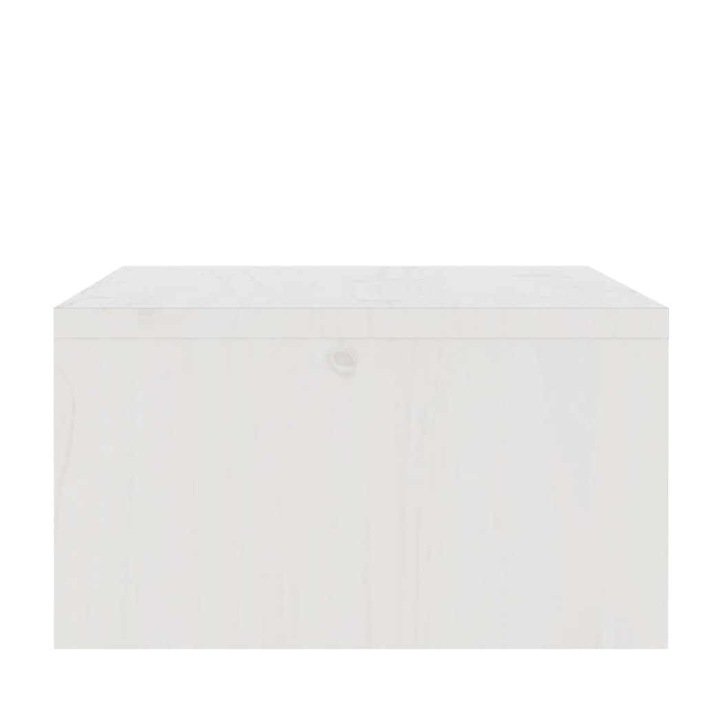 fehér tömör fenyőfa monitorállvány 100 x 27 x 15 cm