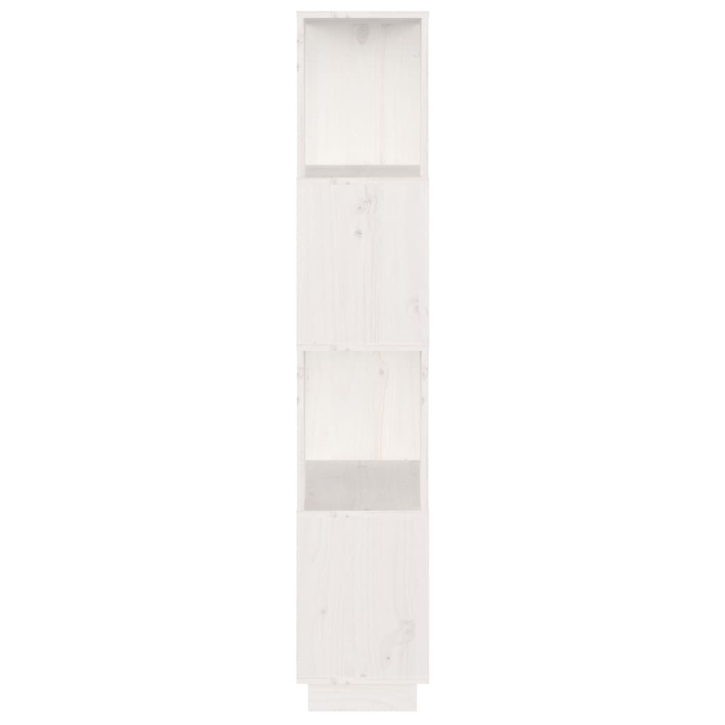 fehér tömör fenyőfa könyvszekrény/térelválasztó 51x25x132 cm