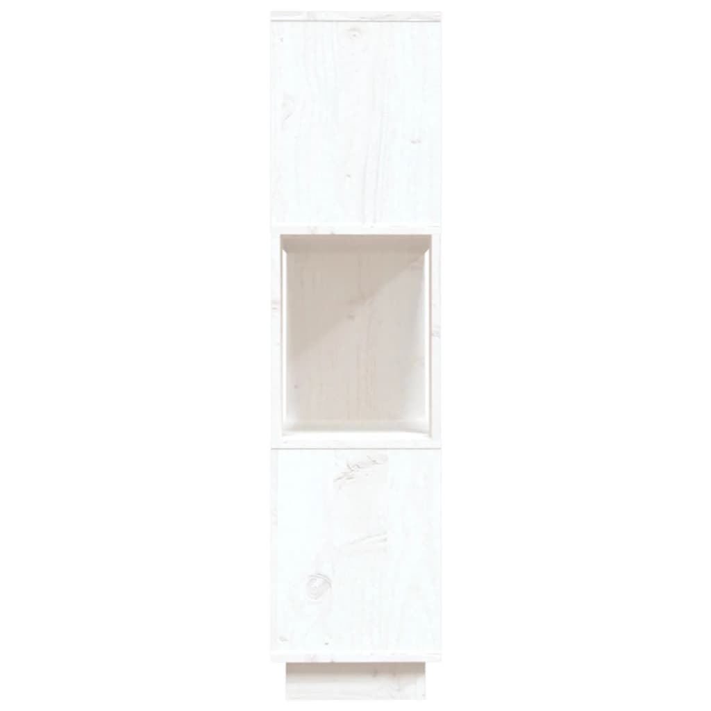fehér tömör fenyőfa könyvszekrény/térelválasztó 80x25x101 cm