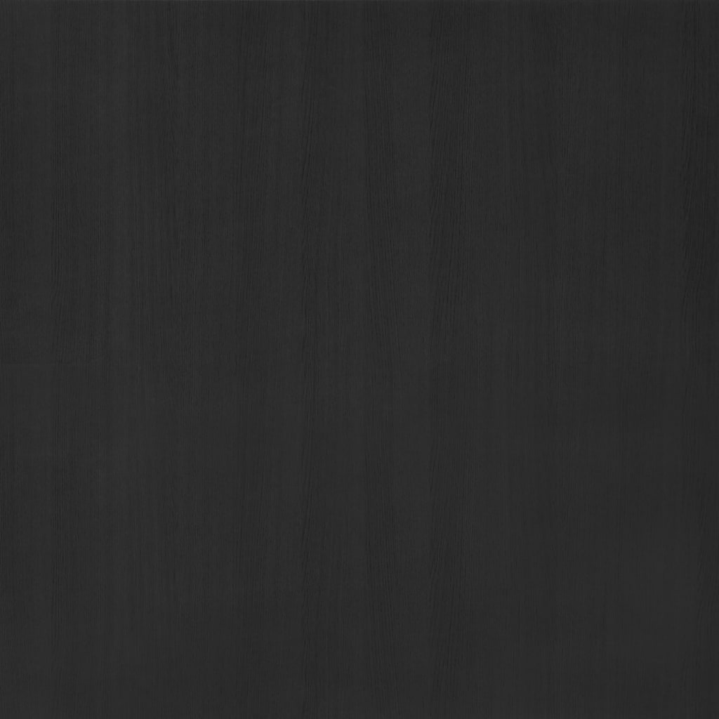 fekete tömör fenyőfa könyvszekrény/térelválasztó 80x25x132 cm