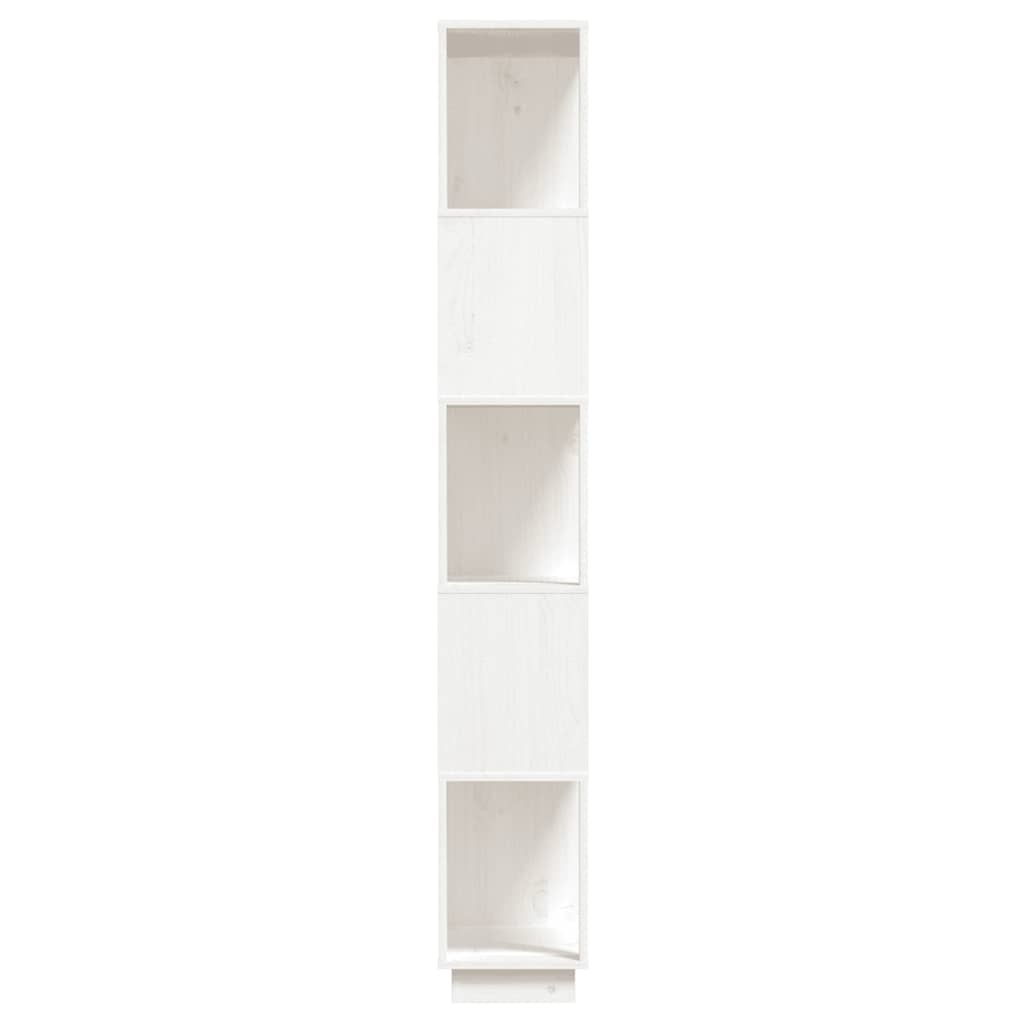 fehér tömör fenyőfa könyvszekrény/térelválasztó 80x25x163,5 cm