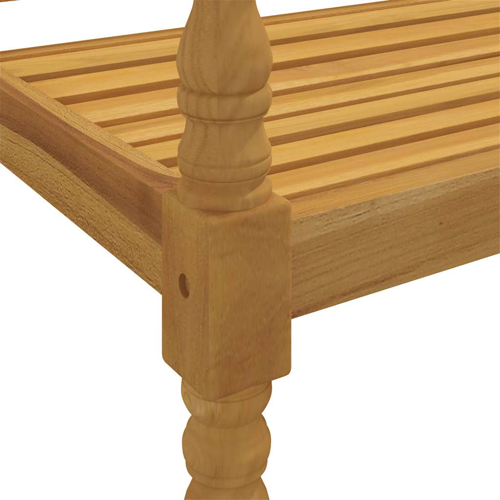 tömör tíkfa Batavia pad szürke párnával 150 cm