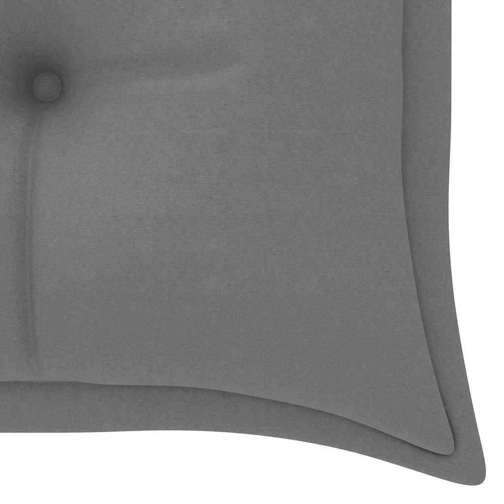 tömör tíkfa Batavia pad szürke párnával 150 cm