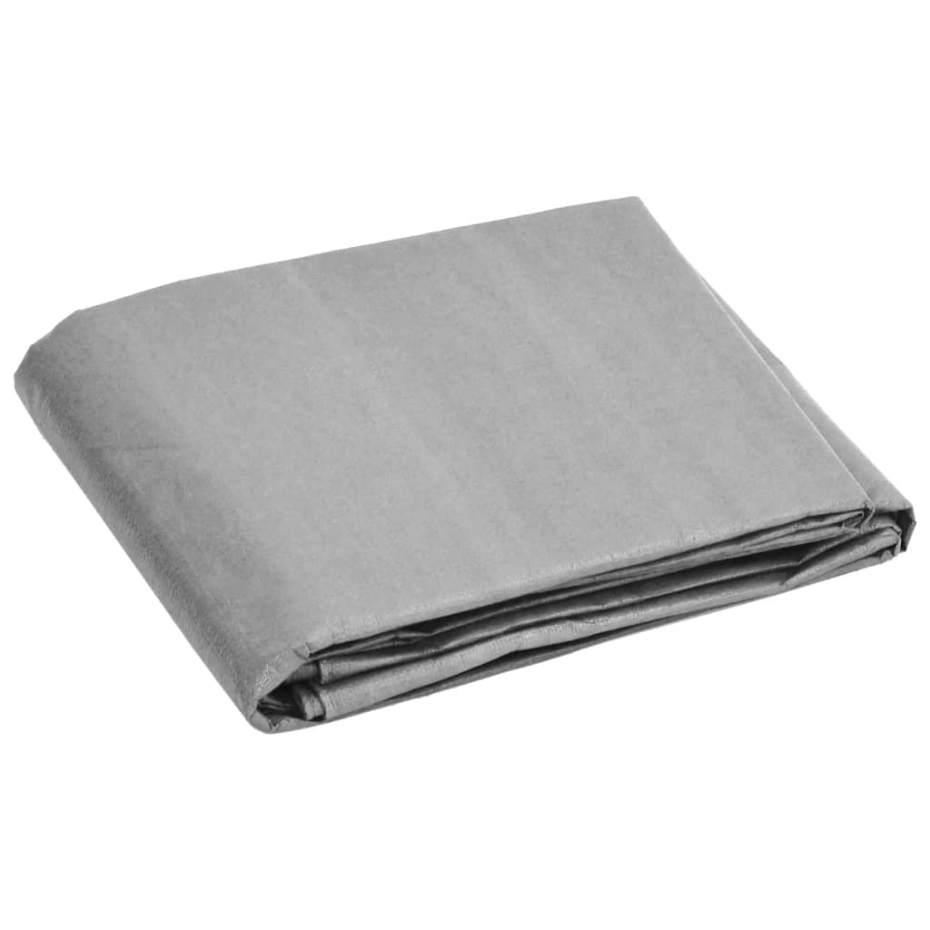 szürke HDPE takaróponyva 180 g/m² 8 x 8 m