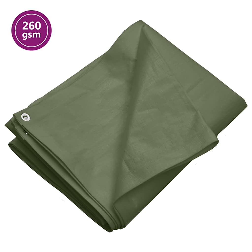 zöld HDPE takaróponyva 260 g/m² 6 x 12 m