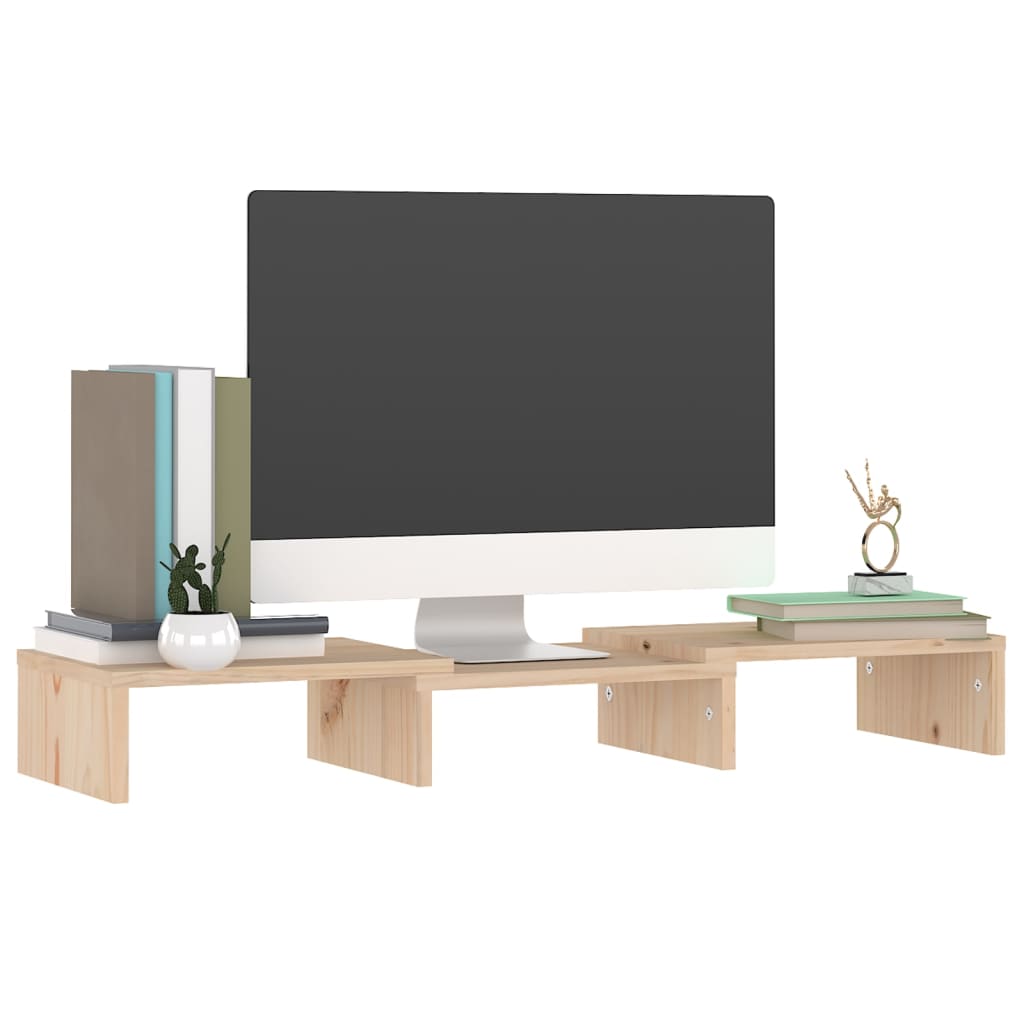 tömör fenyőfa monitorállvány 60 x 24 x 10,5 cm