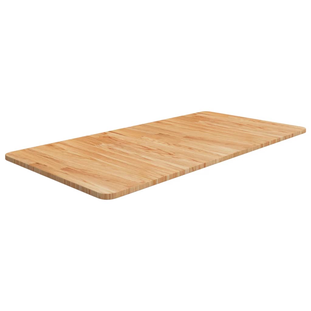 világosbarna kezelt tömör fa fürdőszobai pult 100x50x1,5 cm