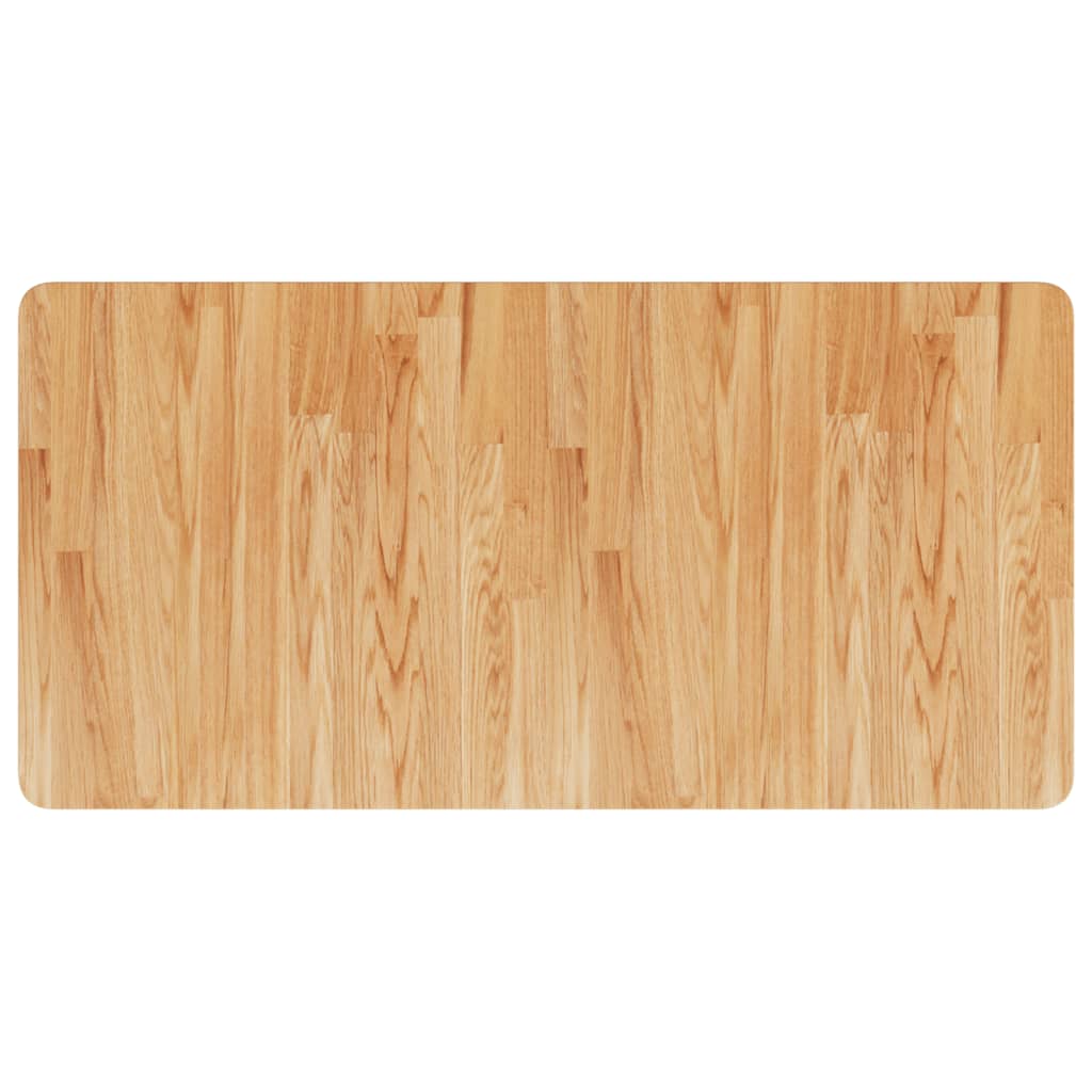 világosbarna kezelt tömör fa fürdőszobai pult 100x50x1,5 cm