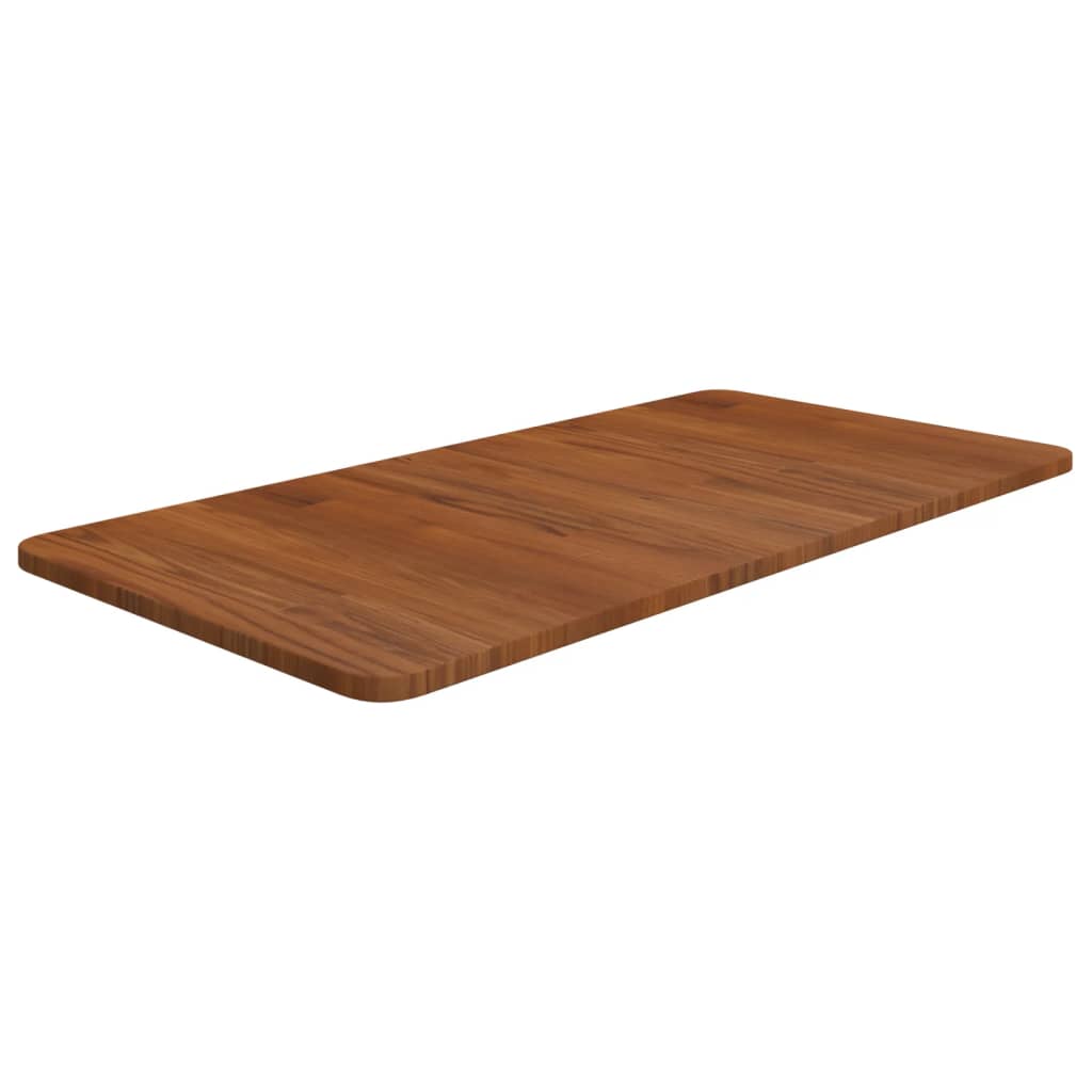 sötétbarna kezelt tömör fa fürdőszobai pult 80x40x1,5 cm