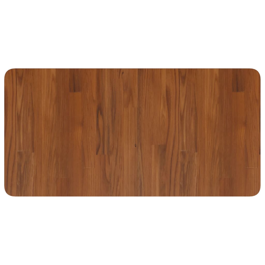 sötétbarna kezelt tömör fa fürdőszobai pult 80x40x1,5 cm