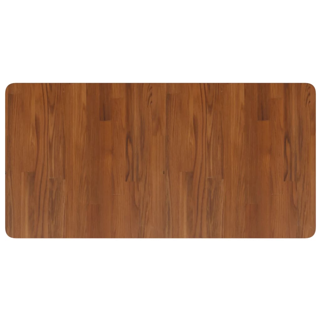 sötétbarna kezelt tömör fa fürdőszobai pult 100x50x1,5 cm