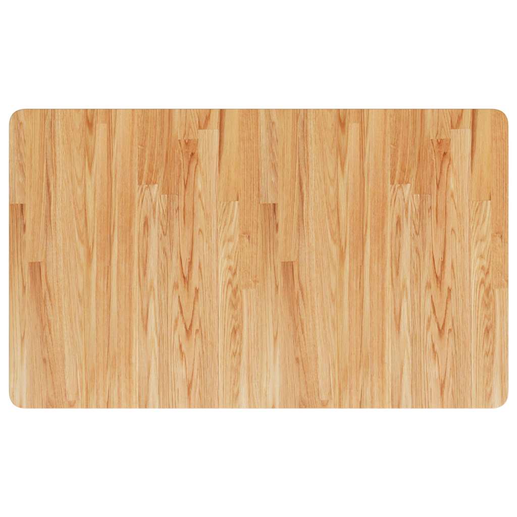 világosbarna kezelt tömör fa fürdőszobai pult 100x60x2,5 cm