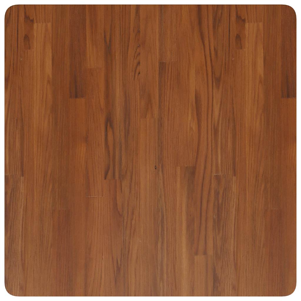 sötétbarna kezelt tömör tölgyfa négyzet asztallap 70x70x2,5cm