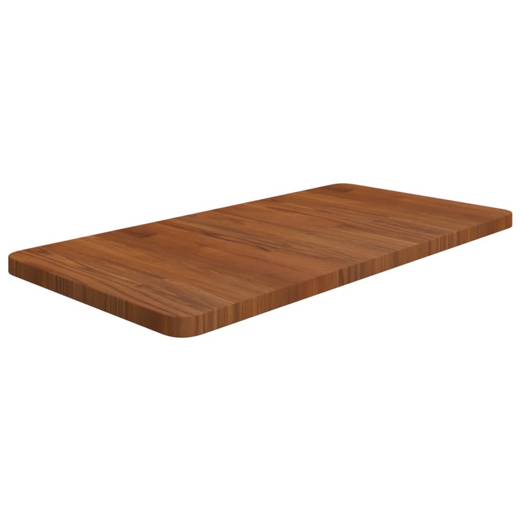 sötétbarna kezelt tömör fa fürdőszobai pult 80 x 40 x 2,5 cm