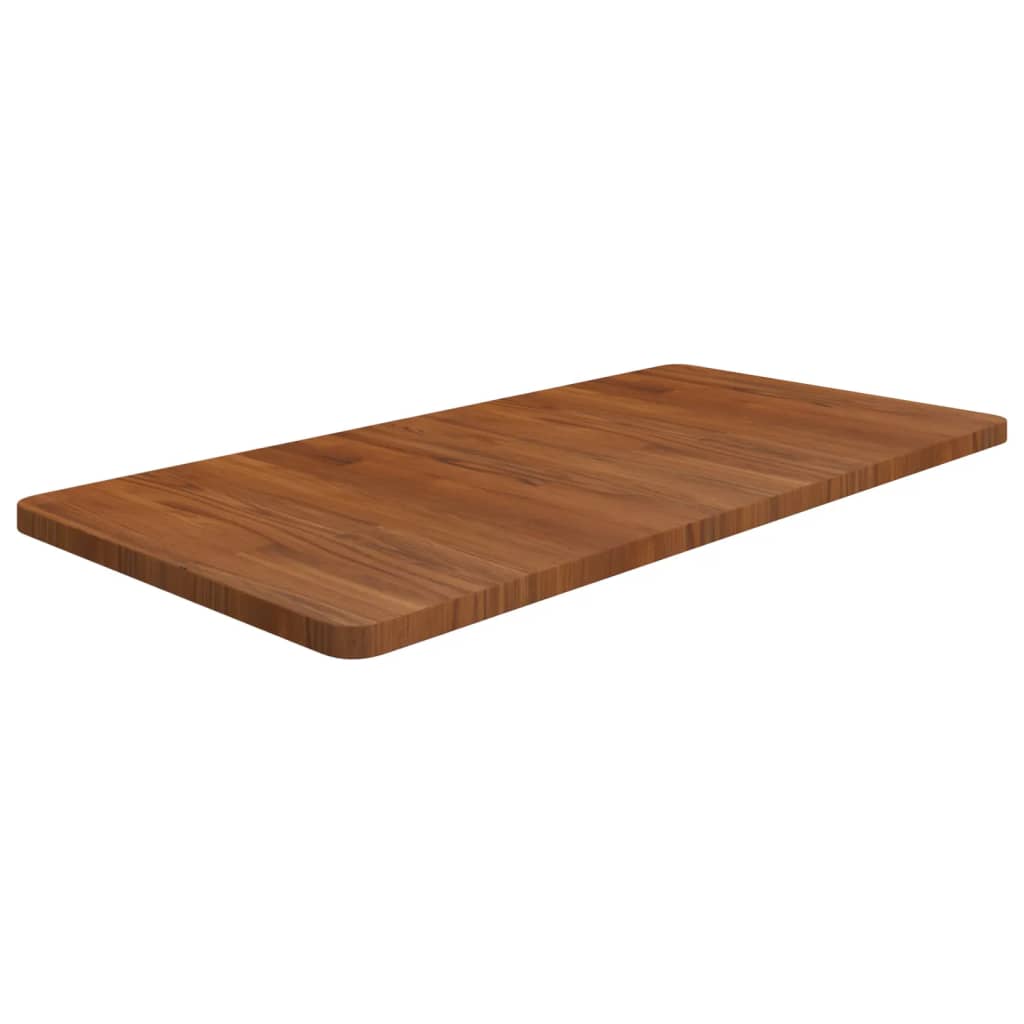sötétbarna kezelt tömör fa fürdőszobai pult 100x50x2,5 cm