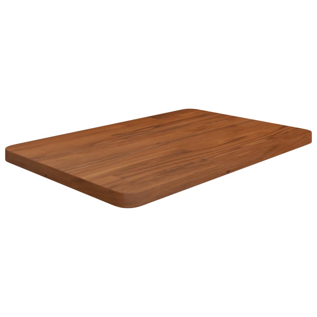 sötétbarna kezelt tömör fa fürdőszobai pult 60 x 40 x 2,5 cm