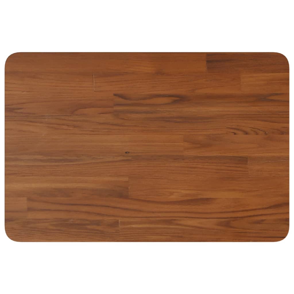 sötétbarna kezelt tömör fa fürdőszobai pult 60 x 40 x 2,5 cm