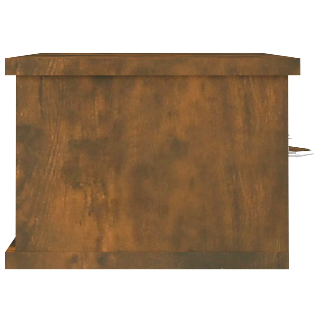 füstös tölgy színű szerelt fa faliszekrény 60 x 26 x 18,5 cm