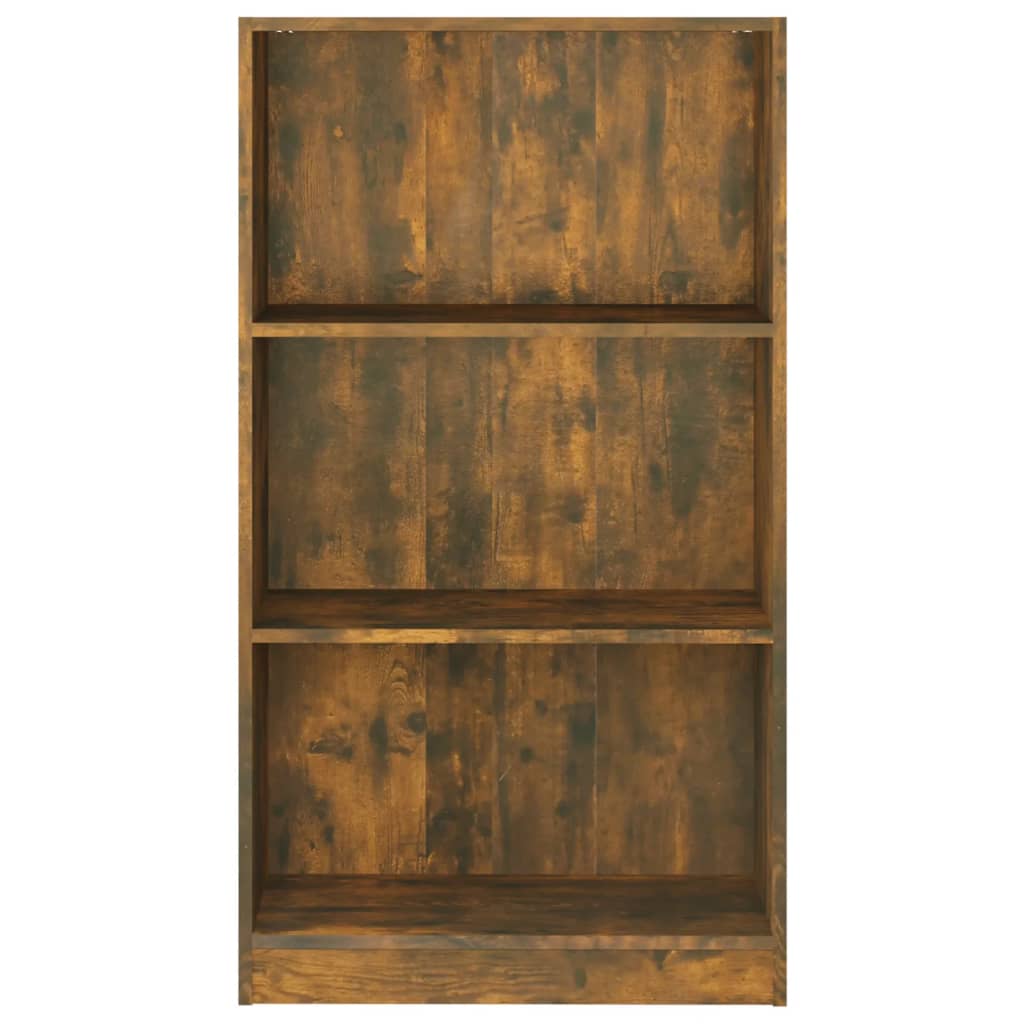 füstös tölgy színű szerelt fa könyvszekrény 60 x 24 x 109 cm