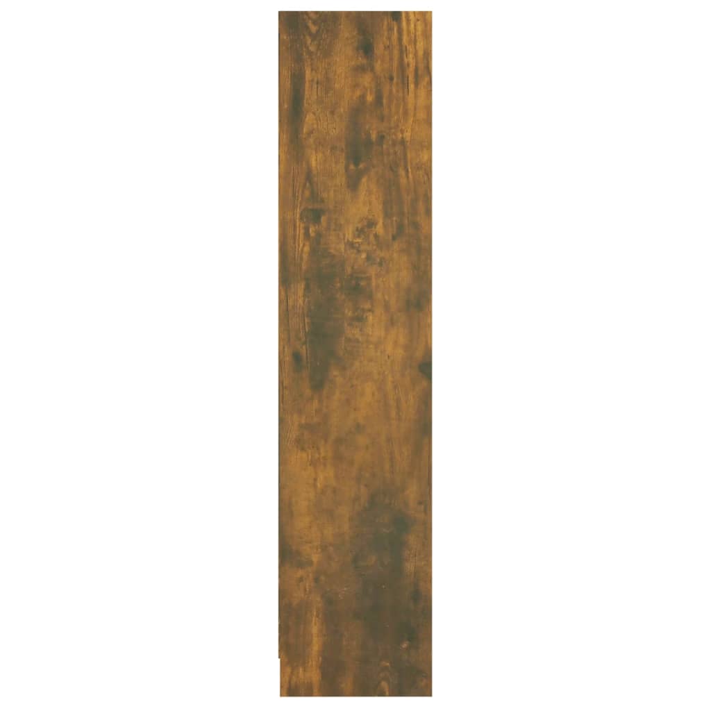 füstös tölgy színű szerelt fa könyvszekrény 60 x 24 x 109 cm