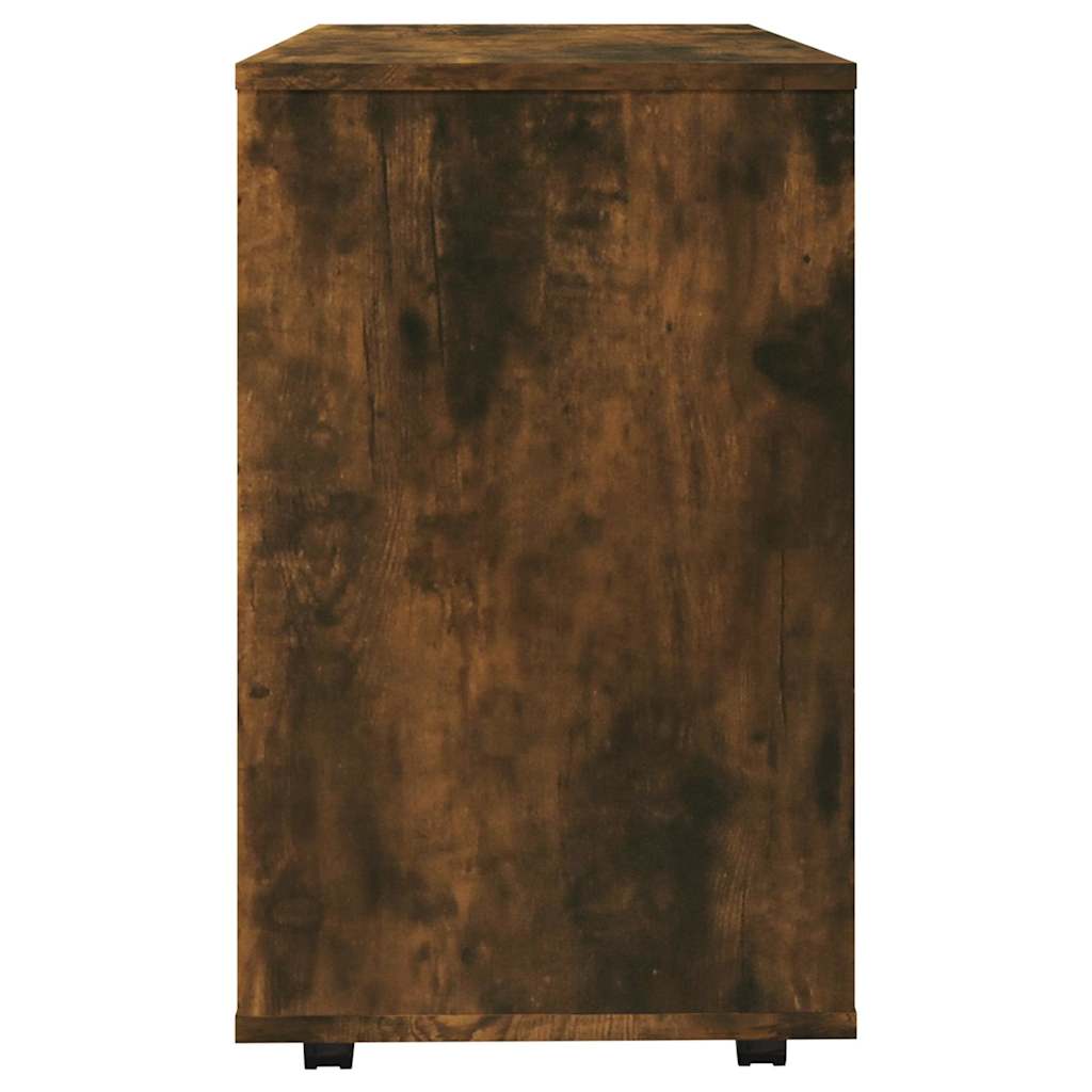 füstös tölgy színű szerelt fa kisasztal 70 x 35 x 60,5 cm