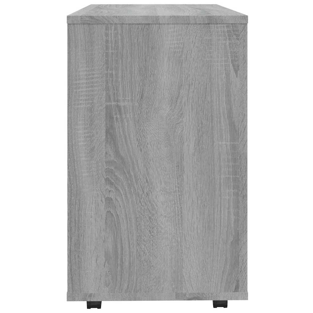 szürke sonoma színű szerelt fa kisasztal 70 x 35 x 60,5 cm