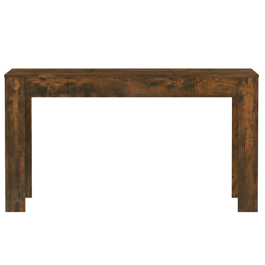 füstös tölgy színű szerelt fa étkezőasztal 140 x 74,5 x 76 cm