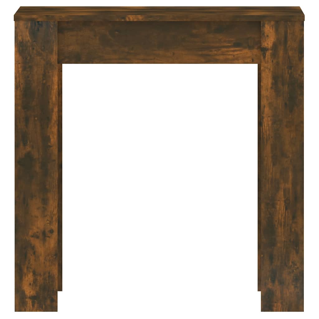 füstös tölgy színű szerelt fa étkezőasztal 140 x 74,5 x 76 cm