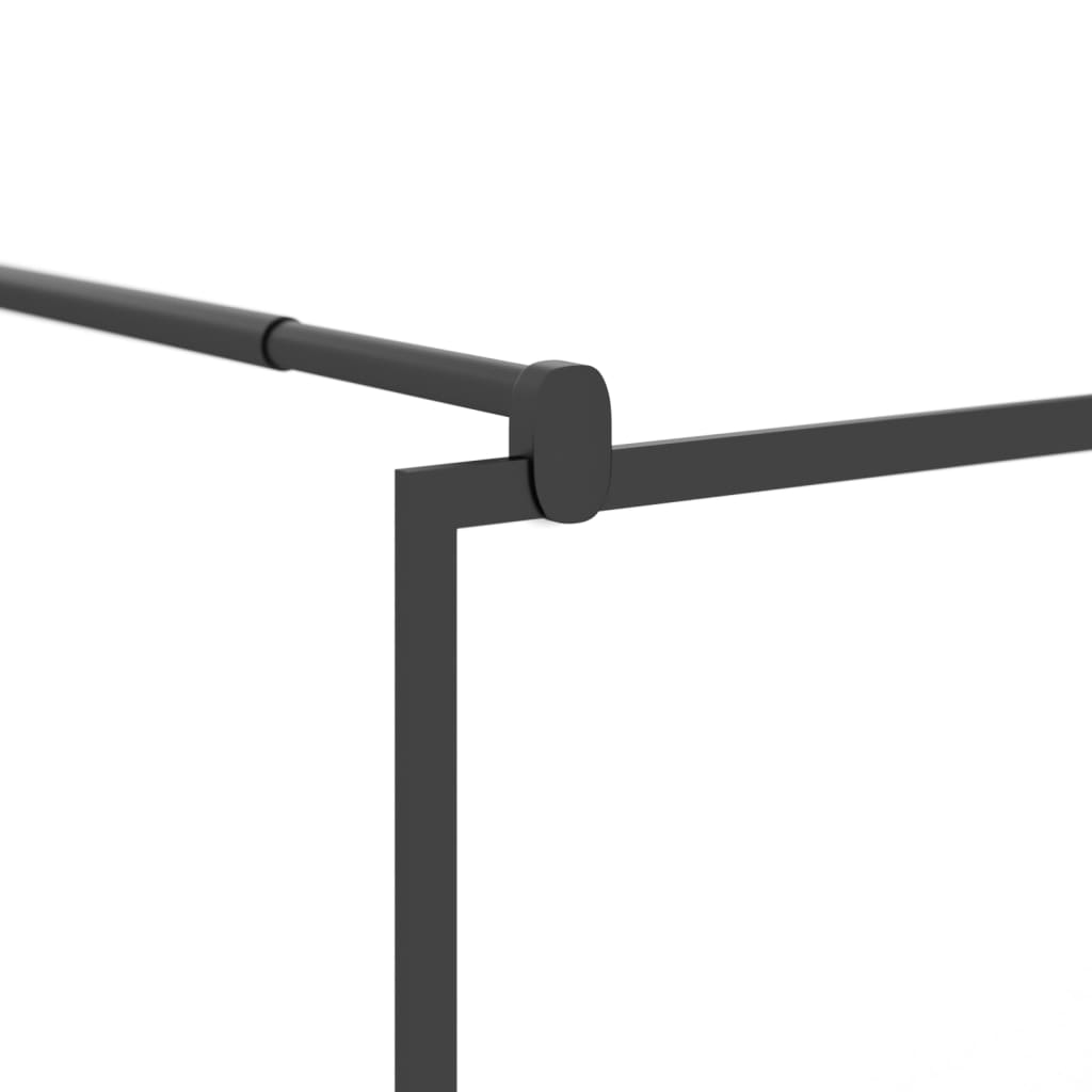 fekete ESG tejüveg zuhanyfal küszöb nélküli zuhanyhoz 80x195 cm