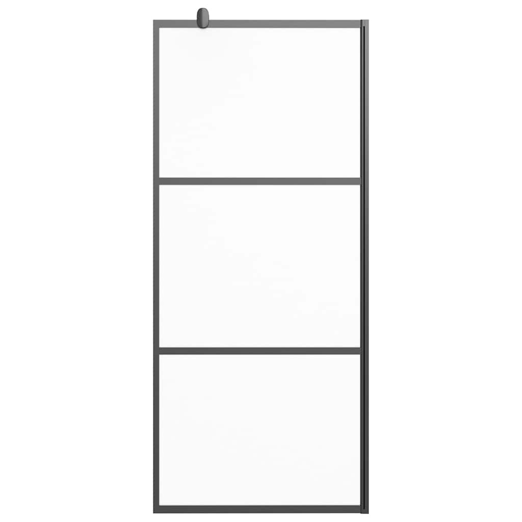 fekete ESG tejüveg zuhanyfal küszöb nélküli zuhanyhoz 90x195 cm