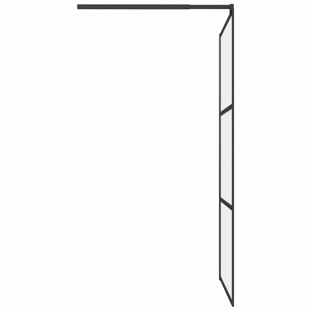 fekete ESG tejüveg zuhanyfal küszöb nélküli zuhanyhoz 80x195 cm