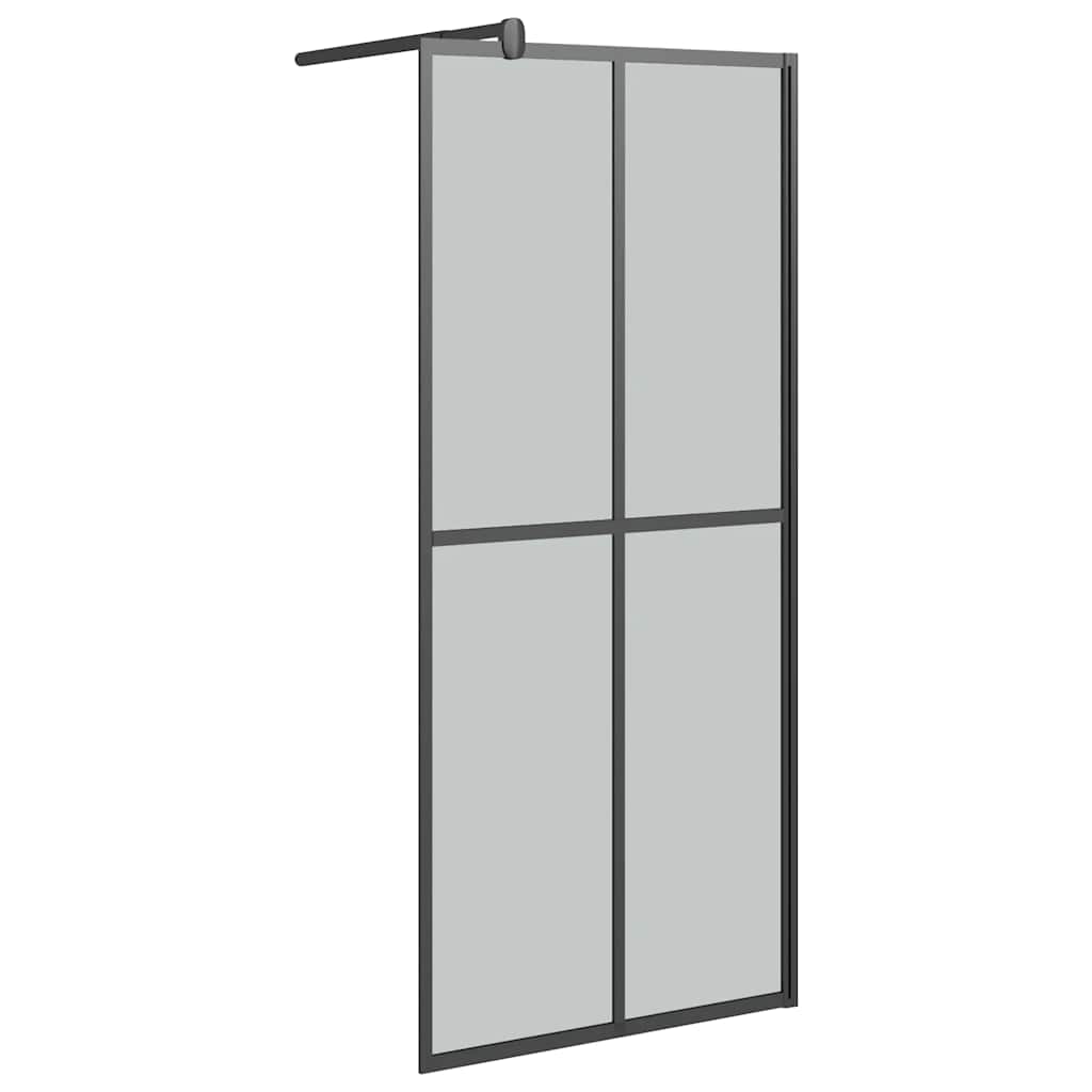 sötét edzett üveg zuhanyfal küszöb nélküli zuhanyhoz 80x195 cm