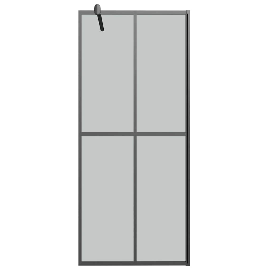 sötét edzett üveg zuhanyfal küszöb nélküli zuhanyhoz 80x195 cm