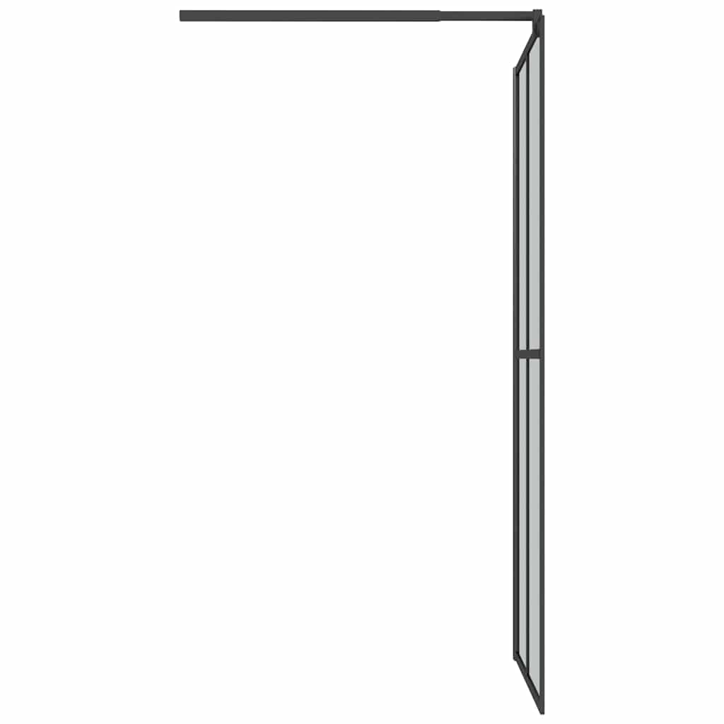 sötét edzett üveg zuhanyfal küszöb nélküli zuhanyhoz 80x195 cm