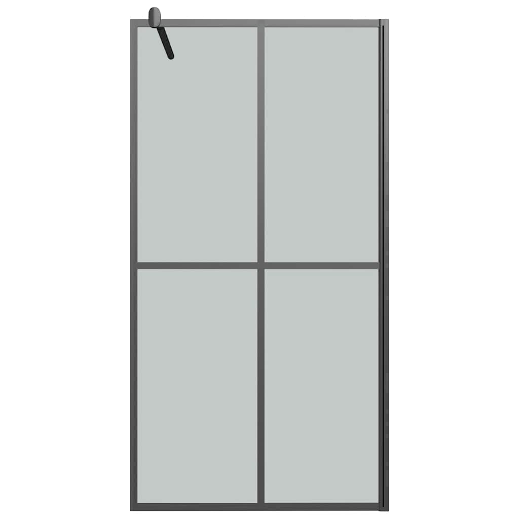 sötét edzett üveg zuhanyfal küszöb nélküli zuhanyhoz 100x195cm