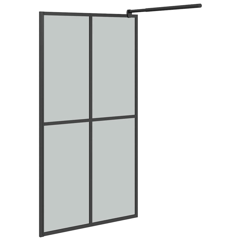 sötét edzett üveg zuhanyfal küszöb nélküli zuhanyhoz 100x195cm