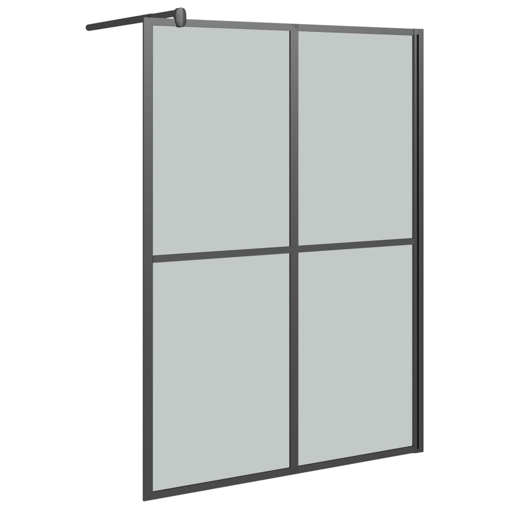 sötét edzett üveg zuhanyfal küszöb nélküli zuhanyhoz 140x195 cm