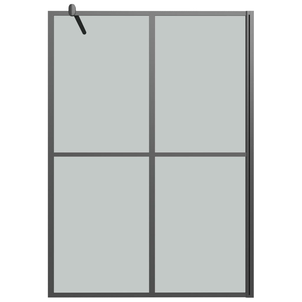 sötét edzett üveg zuhanyfal küszöb nélküli zuhanyhoz 140x195 cm
