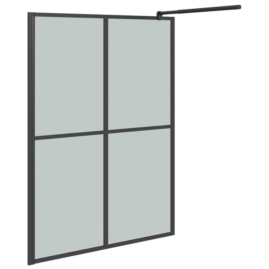 sötét edzett üveg zuhanyfal küszöb nélküli zuhanyhoz 140x195 cm