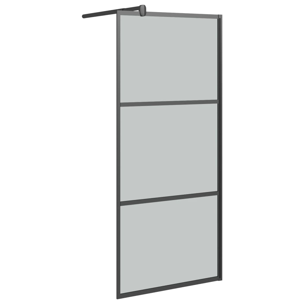 fekete sötét ESG üveg zuhanyfal 80 x 195 cm