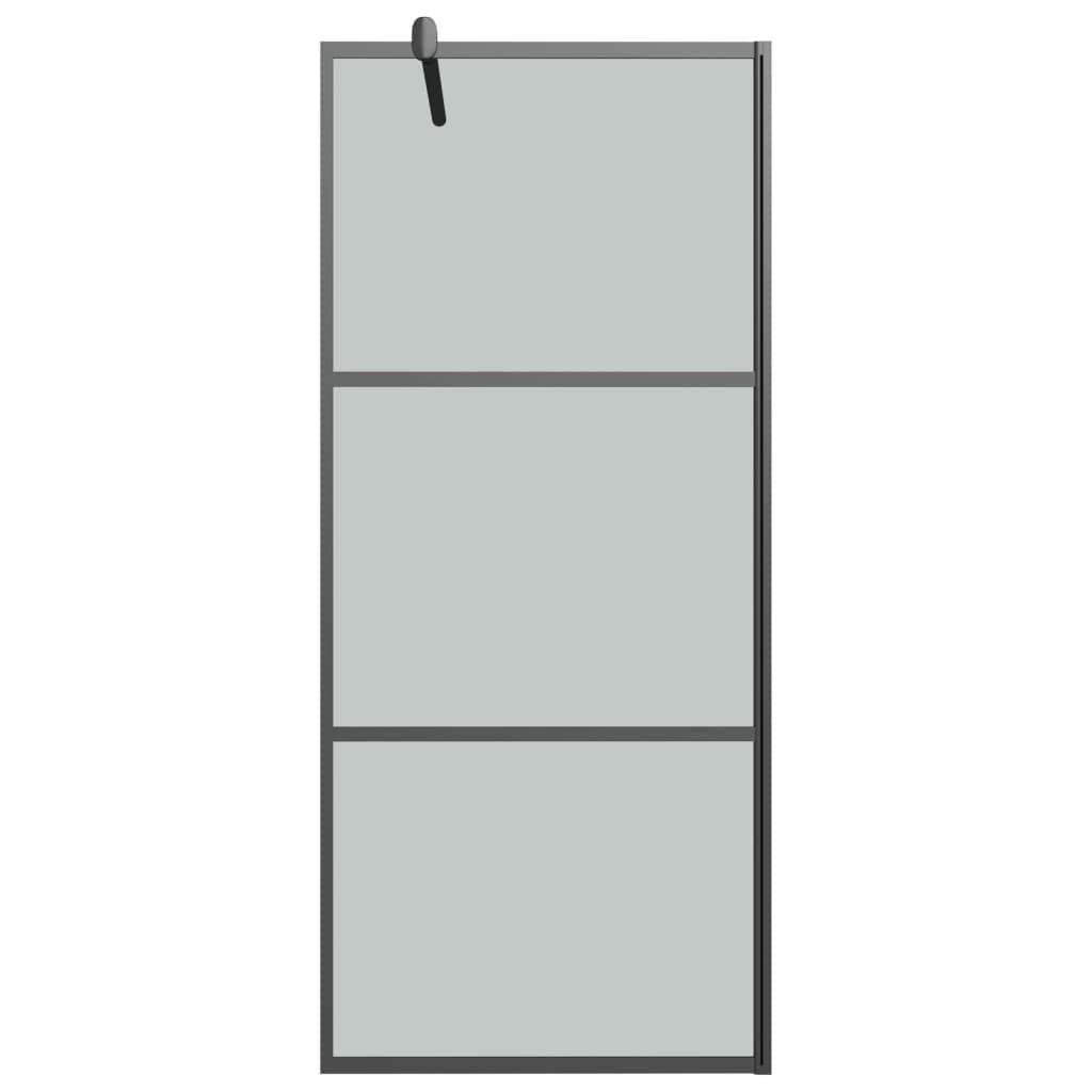 fekete sötét ESG üveg zuhanyfal 80 x 195 cm