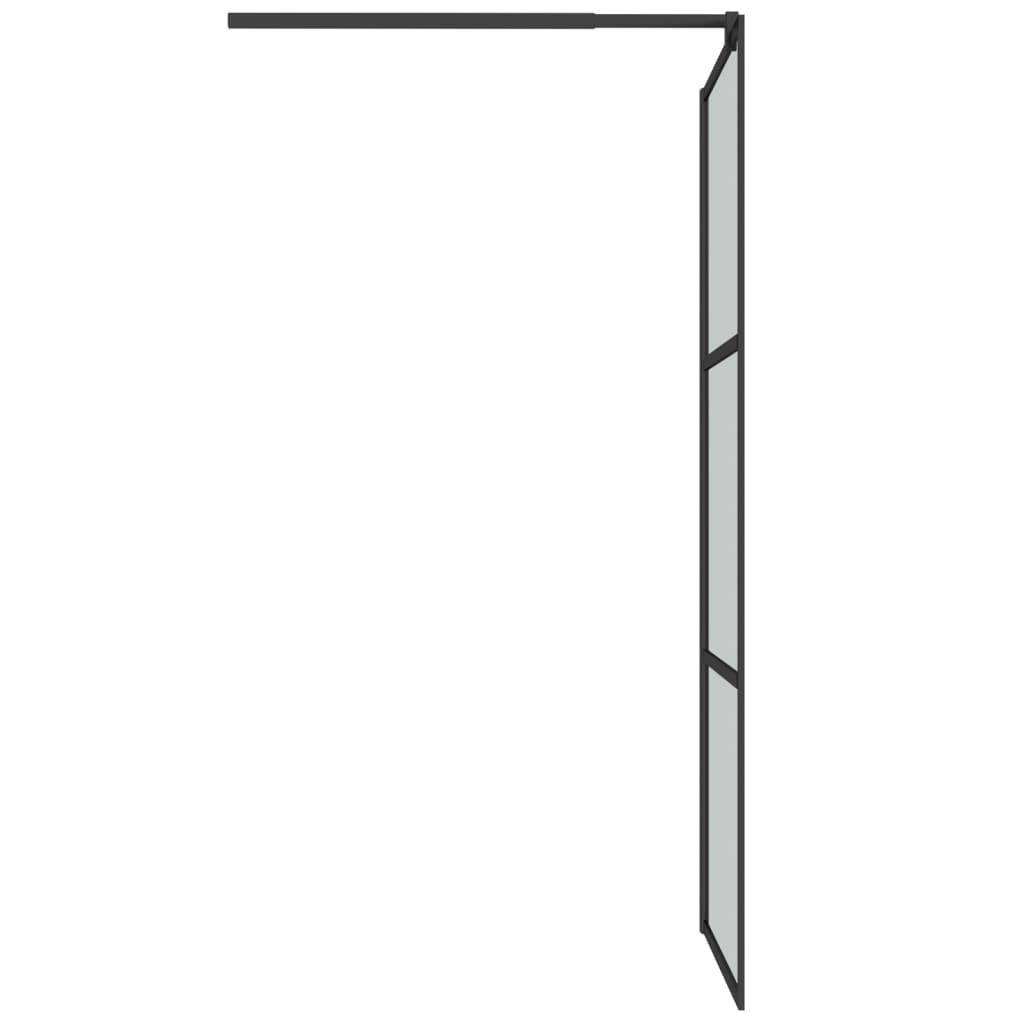 fekete sötét ESG üveg zuhanyfal 80 x 195 cm