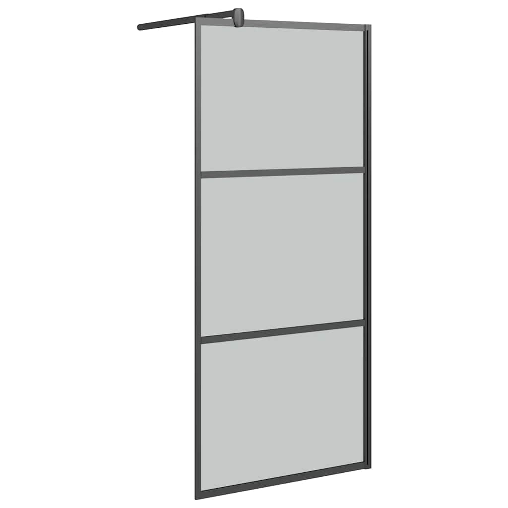 fekete sötét ESG üveg zuhanyfal 90x195cm