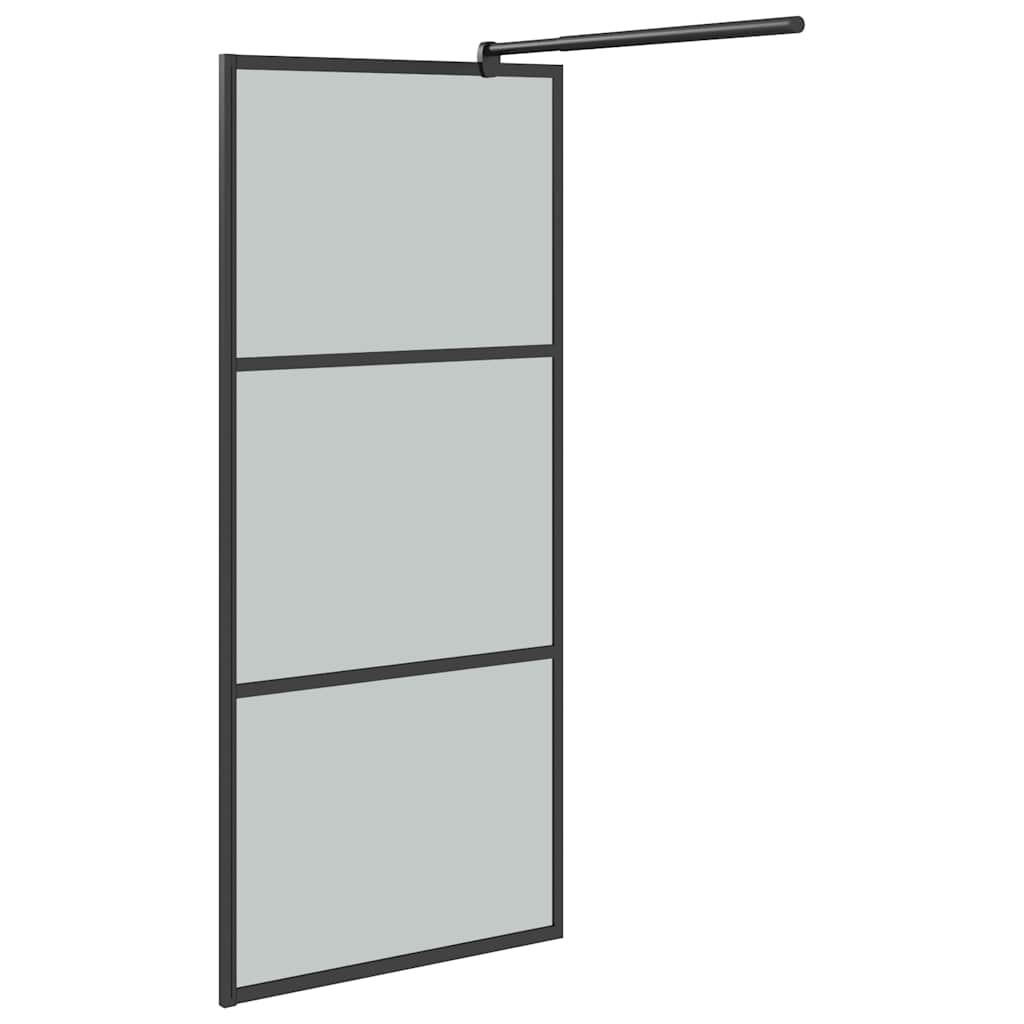 fekete sötét ESG üveg zuhanyfal 90x195cm