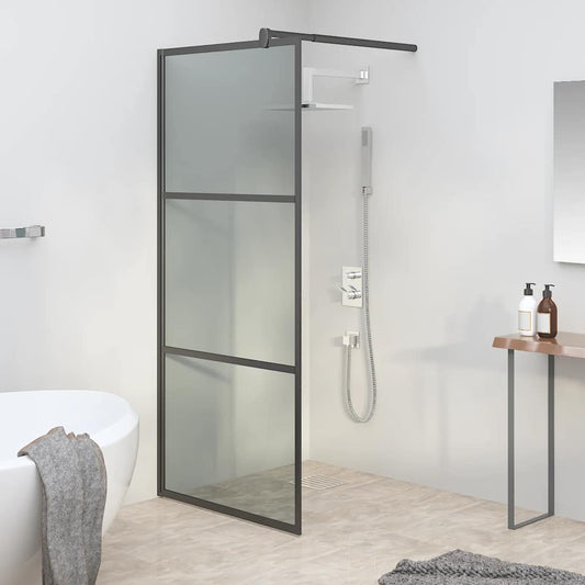 fekete sötét ESG üveg zuhanyfal 90x195cm
