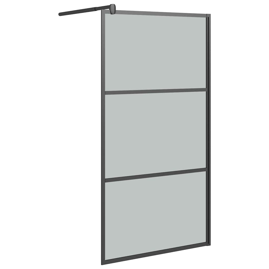 fekete sötét ESG üveg zuhanyfal 100x195cm