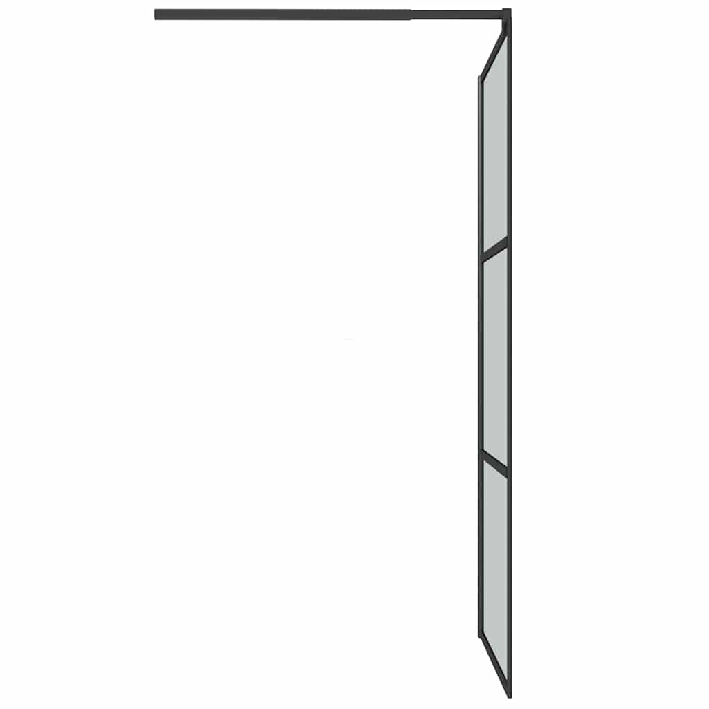 fekete sötét ESG üveg zuhanyfal 100x195cm