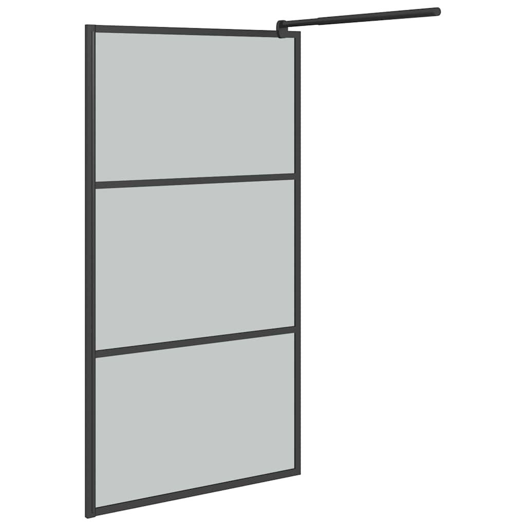 fekete sötét ESG üveg zuhanyfal 115x195cm