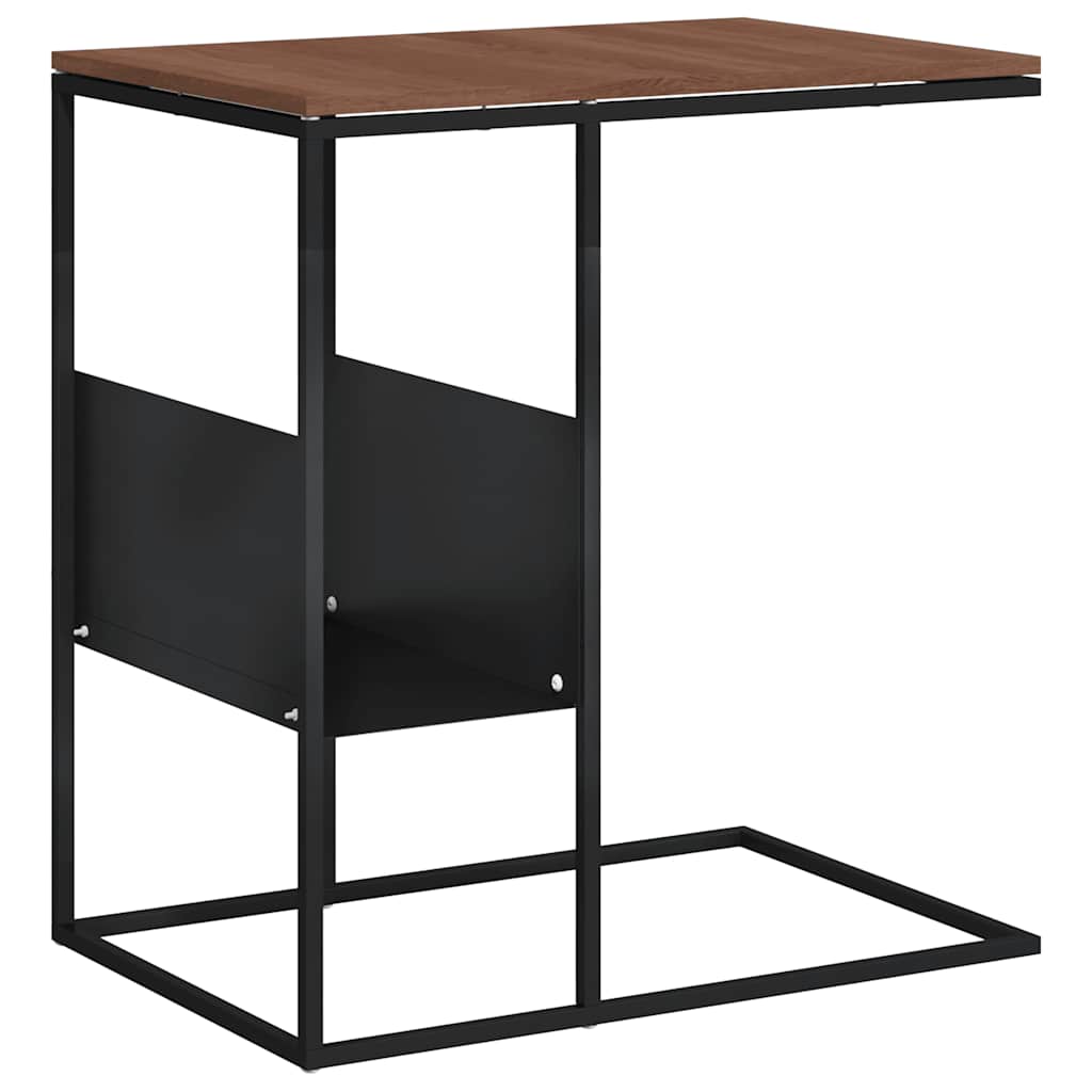 fekete szerelt fa kisasztal 55 x 36 x 59,5 cm