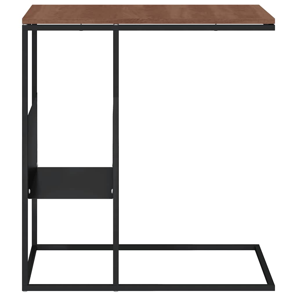 fekete szerelt fa kisasztal 55 x 36 x 59,5 cm